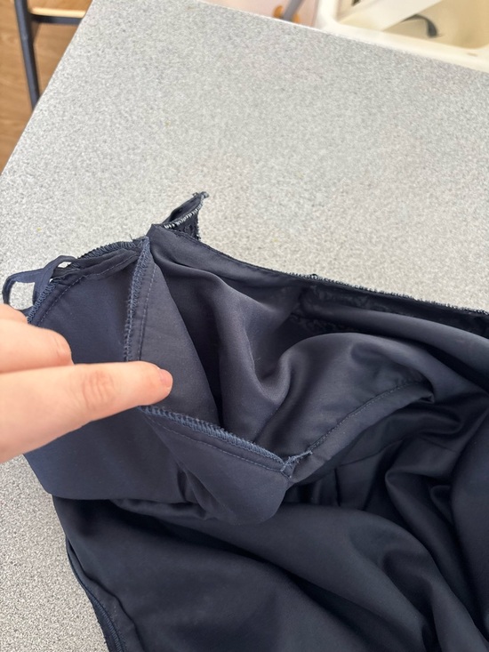 Frank Usher Navy Beaded Embroidered Top Heavy Luxe Blouse Event Quiet Luxury S - Picture 8 of 16